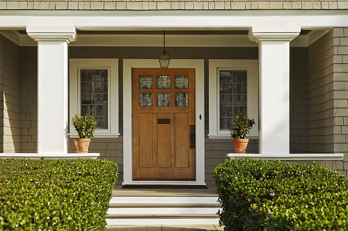 a front door of a house