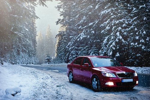 a car covered in snow